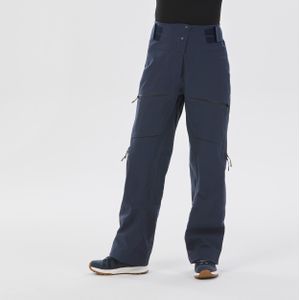 Warme en waterdichte skibroek voor dames fr500 marineblauw