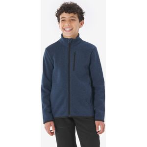 Warme fleece jas mh500 knit voor kinderen blauw