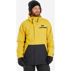 Snowboardjas voor heren snb 100 geel