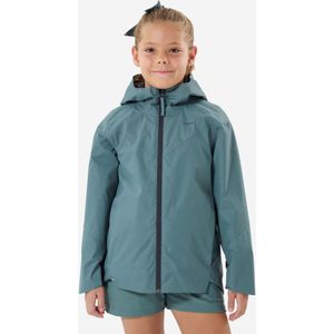 Wandelregenjas mh500 voor meisjes groen 7-15 jaar