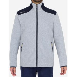 Warme fleece jas voor zeilen heren sailing 100 gemêleerd grijs marineblauw