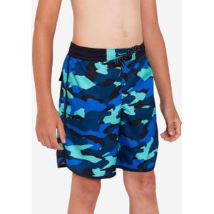 Zwembroek jongens (7-15 j.) 500 camo blauw