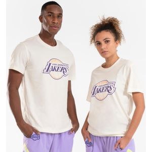Basketbal-t-shirt voor heren/dames ts 900 nba lakers wit