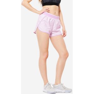 Short voor cardiofitness dames loose fit blauw roze