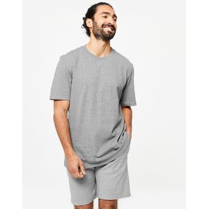 Fitness t-shirt voor heren katoen grijs