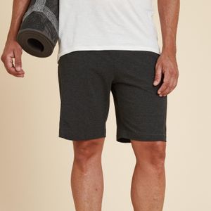 Yogashort katoen heren grijs