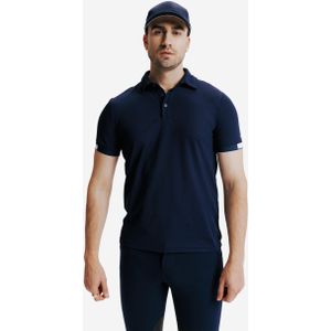 Poloshirt voor paardrijden heren blauw