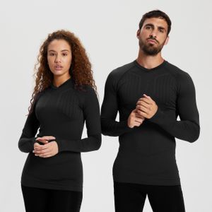 Thermoshirt unisex keepdry 500 met lange mouwen zwart