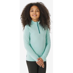 Thermoshirt bl 500 met rits voor kinderen turquoise