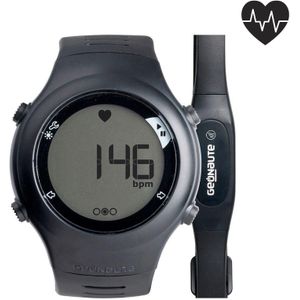 Tweedehands - horloge met hartslagmeter hardlopen onrhythm 110 zwart
