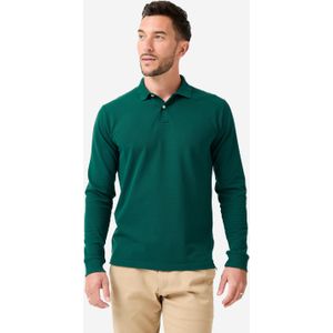 Golfpolo met lange mouwen voor heren mw500 groen