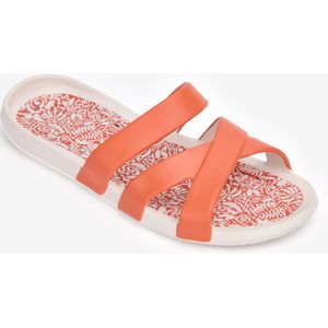 Badslippers - Slap 500 - Wit/Oranje - Dames