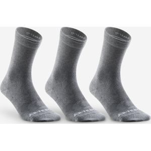 Hoge tennissokken rs 160 grijs set van 3 paar