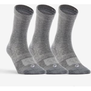 Hoge tennissokken rs 160 grijs set van 3 paar