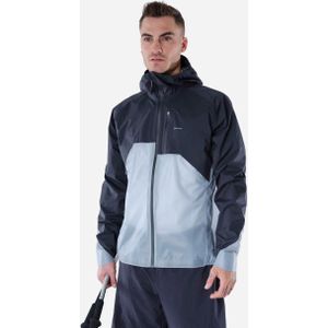 Ultralichte hybride jas voor fast hiking heren fh 900 blauw grijs