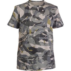 Camouflage-t-shirt voor de jacht woodlang grijs