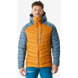 Donsjas voor bergsport heren oker/grijs