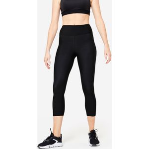 Legging voor cardiofitness dames 7/8-lengte zwart