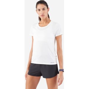 Ademend hardloopshirt voor dames run 100 wit