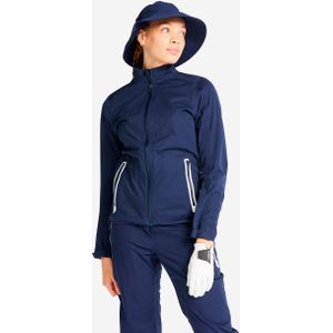 Regenjack voor golf dames rw500 marineblauw