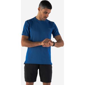 Ademend hardloop t-shirt voor heren run 500 dry+ blauw