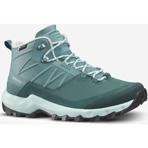 Waterdichte schoenen voor bergwandelen dames mh500 mid groen