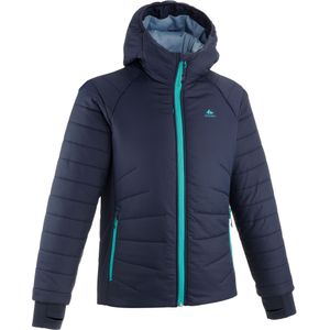 Hybride synthetische wandeljas marineblauw kinderen 7-15 jaar
