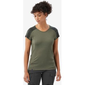Merino shirt met korte mouwen voor dames resist kaki