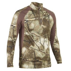 Geluidloos en ademend jachtshirt 500 lange mouwen camouflage treemetic