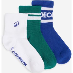 Enkelsokken blauw/groen/wit 3 paar