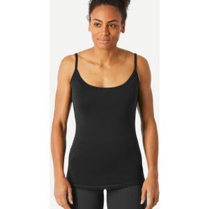 Merino topje voor bergtrekking dames mt500 zwart