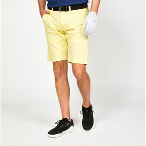 Golfshort voor heren mw500 chino pastelgeel