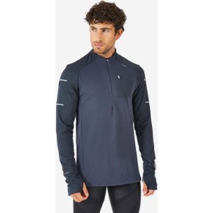 Hardloopshirt voor heren warm light met lange mouwen winter donkerblauw