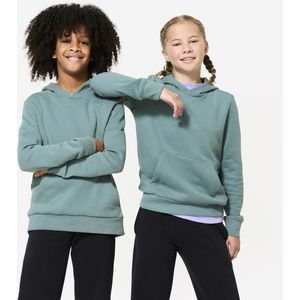 Katoenen hoodie kinderen cederbruin
