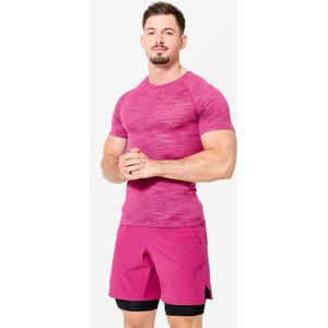 Ademend compressieshirt met ronde hals voor krachttraining voor heren