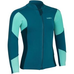 Rashguard met lange mouwen voor kinderen neopreen 1,5 mm blauw