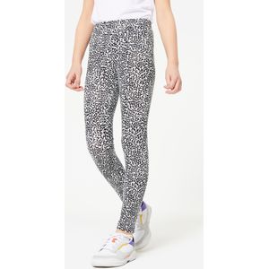 Legging voor gym meisjes katoen zwart en wit