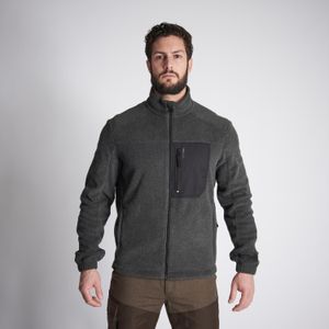 Fleece jas voor de jacht 500 gemêleerd grijs