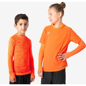 Thermoshirt keepdry kinderen lange mouwen naadloos oranje