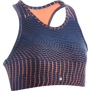 Ademend sporttopje voor meisjes blauw koraal