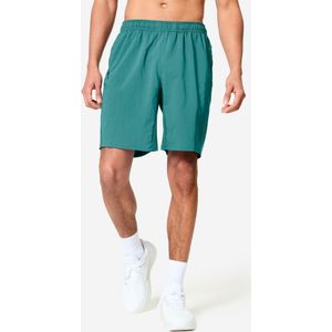 Fitnessshort met zakken heren blauwgroen