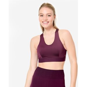 Sportbeha racerback en padding paars