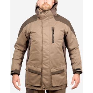 Warme waterdichte geluidloze jachtjas 520 bruin