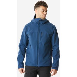 Winddichte softshell jas mt500 voor heren blauw
