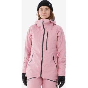 Ski- en snowboardjas fr500 dames warm en ademend lichtroze