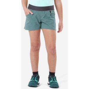 Wandelshort mh500 voor kinderen groen/grijs 7-15 jaar