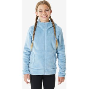 Warm kinderfleecevest mh500 voor meisjes blauw