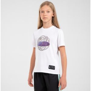 Basketbal t-shirt kind ts500 fast wit