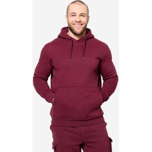 Fitness hoodie voor heren bordeaux