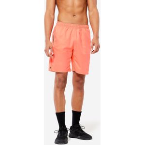 Fitness short stretch 120 heren met ritszakken oranje